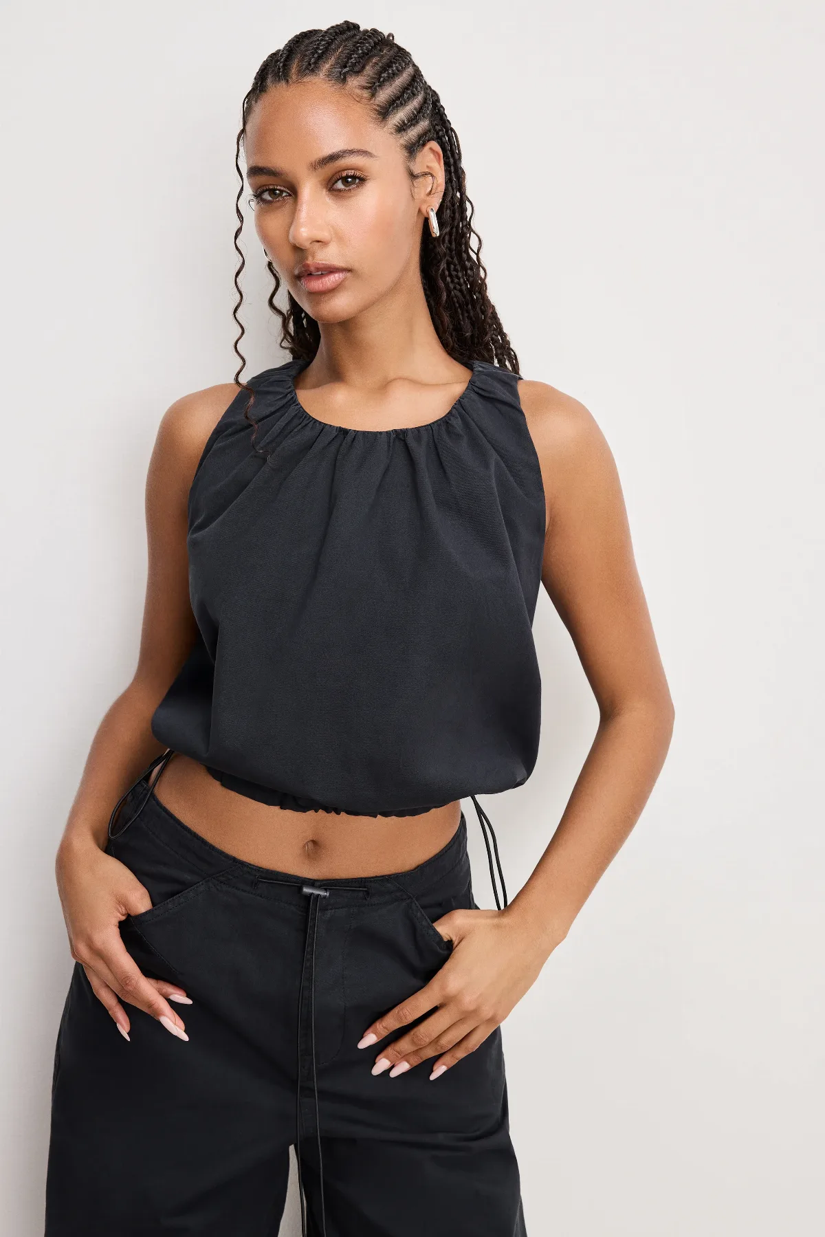 Twill Parachute Bubble Top by Khlo Kardashian by GOOD AMERICAN