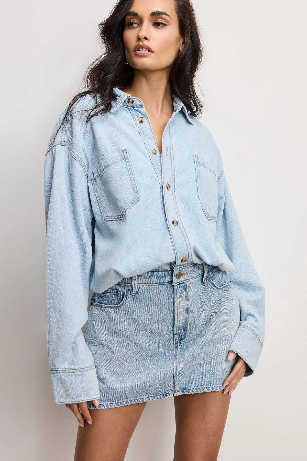 Denim Shirt Dress by Khlo Kardashian by GOOD AMERICAN