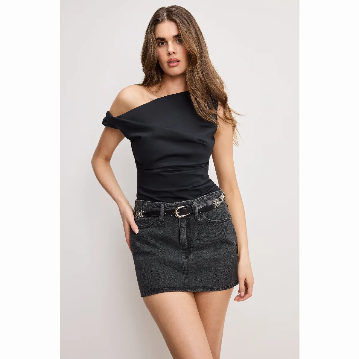 Poplin Off Shoulder Top by GOOD AMERICAN