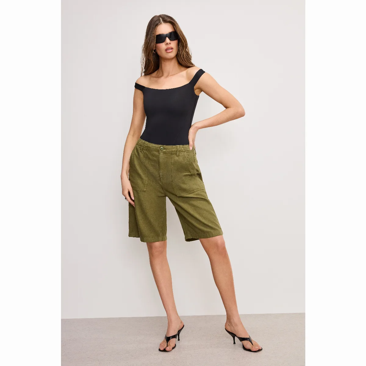 Lite Linen Bermuda Short by GOOD AMERICAN