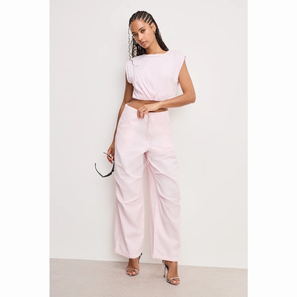 Twill Parachute Pants by GOOD AMERICAN