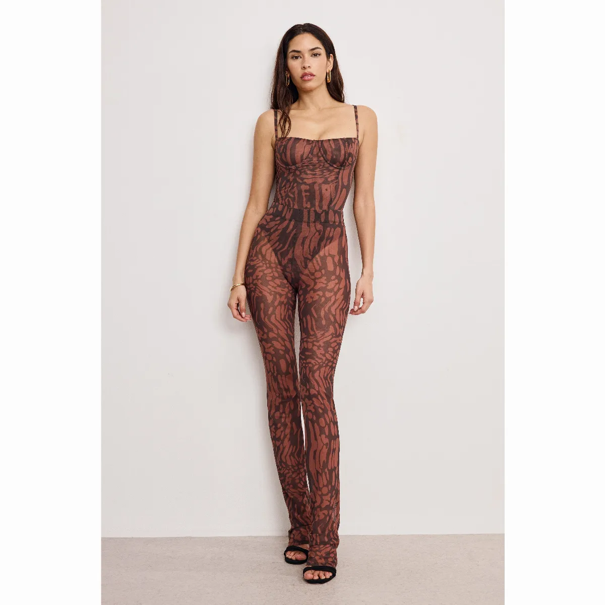 Mesh Micro Boot Leggings by GOOD AMERICAN