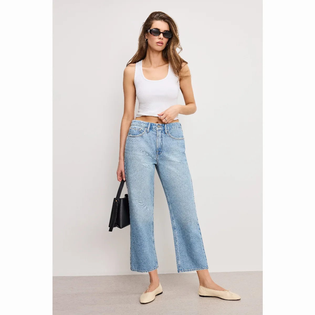 Good 90s Cropped Relaxed Jeans by Khloé Kardashian by GOOD AMERICAN