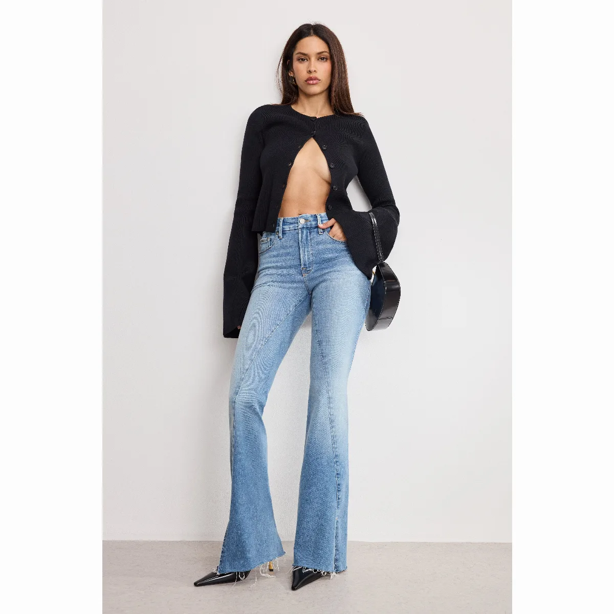 Soft Tech Good Legs Flare Jeans by GOOD AMERICAN
