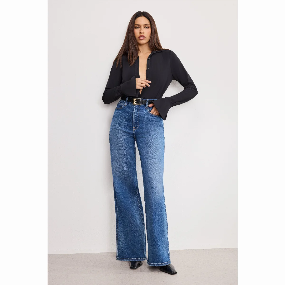 Soft Tech Good Skate Wide Leg Jeans by Khloé Kardashian by GOOD AMERICAN