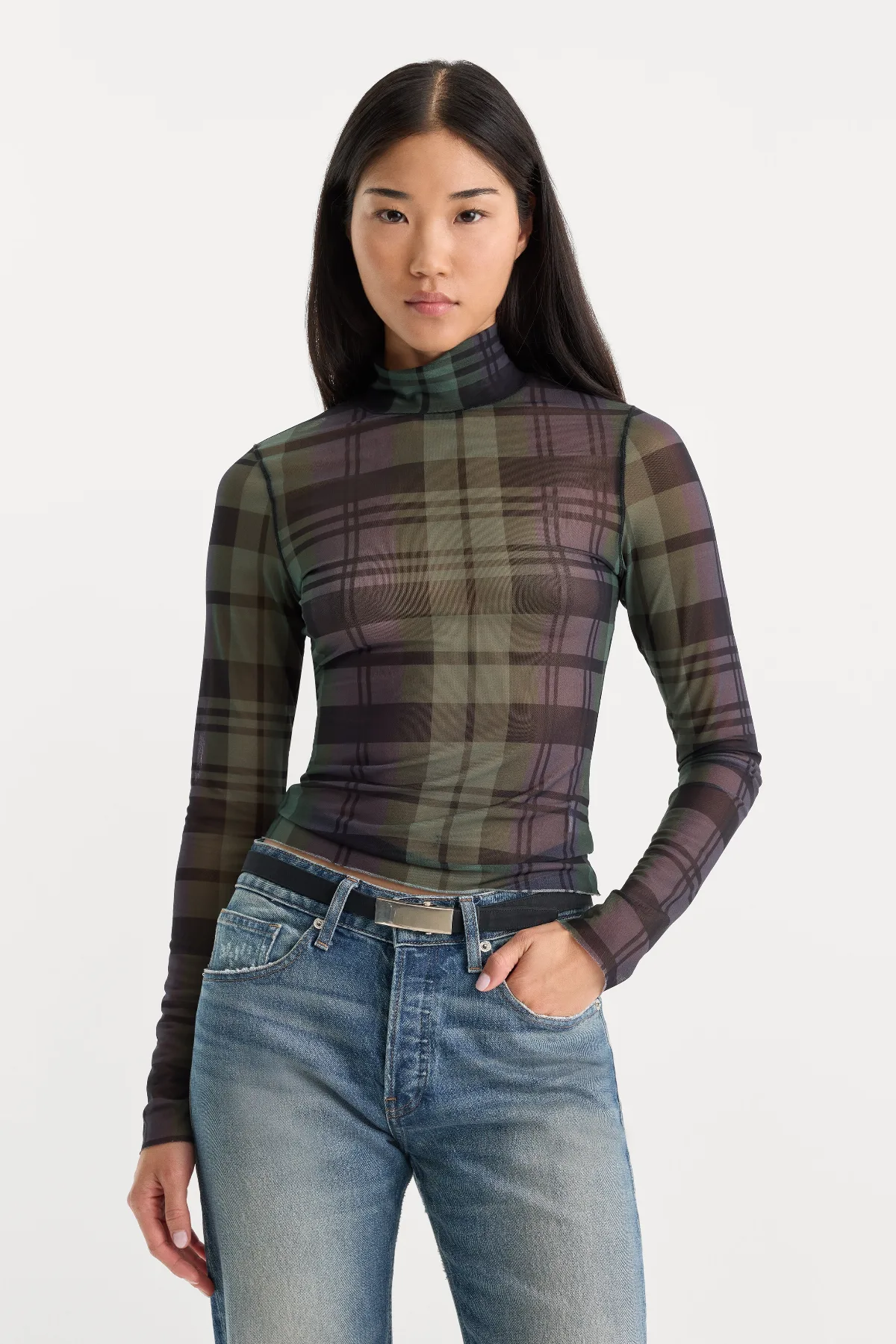 The Mesh Turtleneck by Khloé Kardashian by GOOD AMERICAN