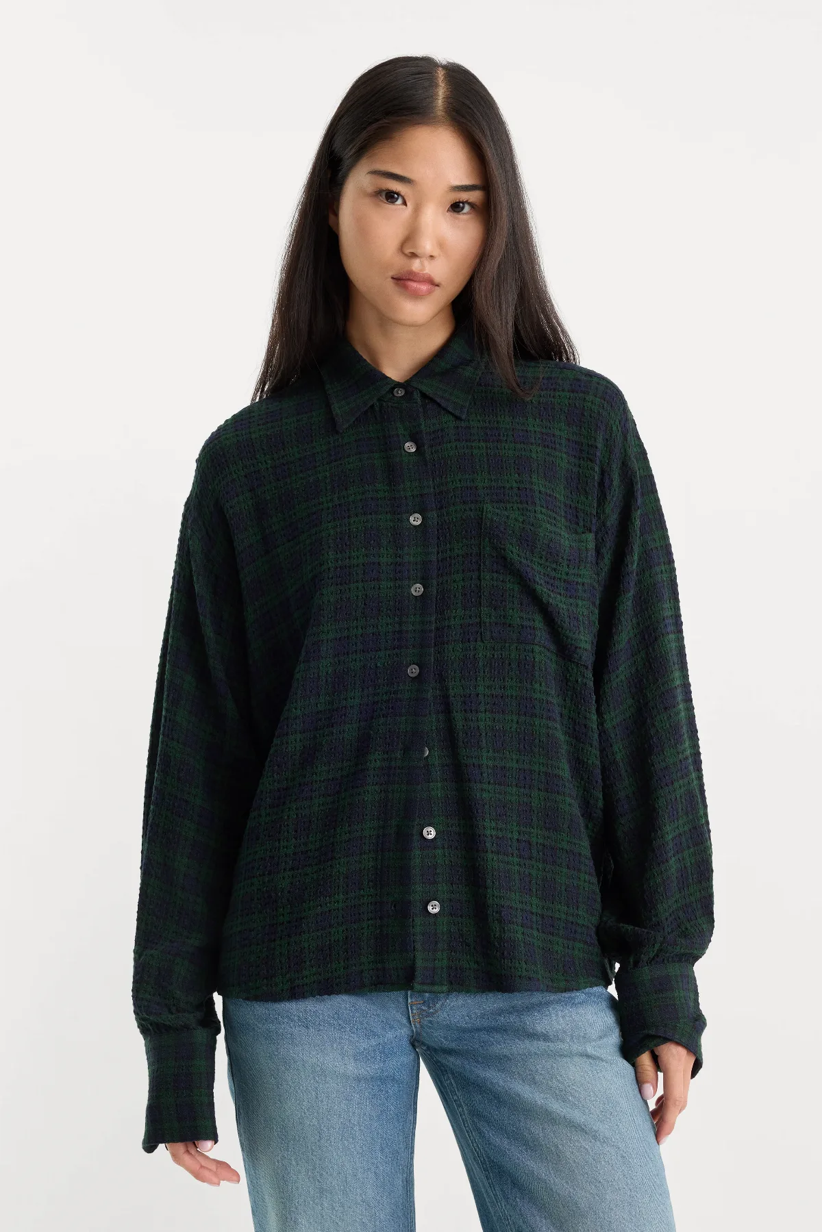 The Crinkle Easy Shirt by Khloé Kardashian by GOOD AMERICAN