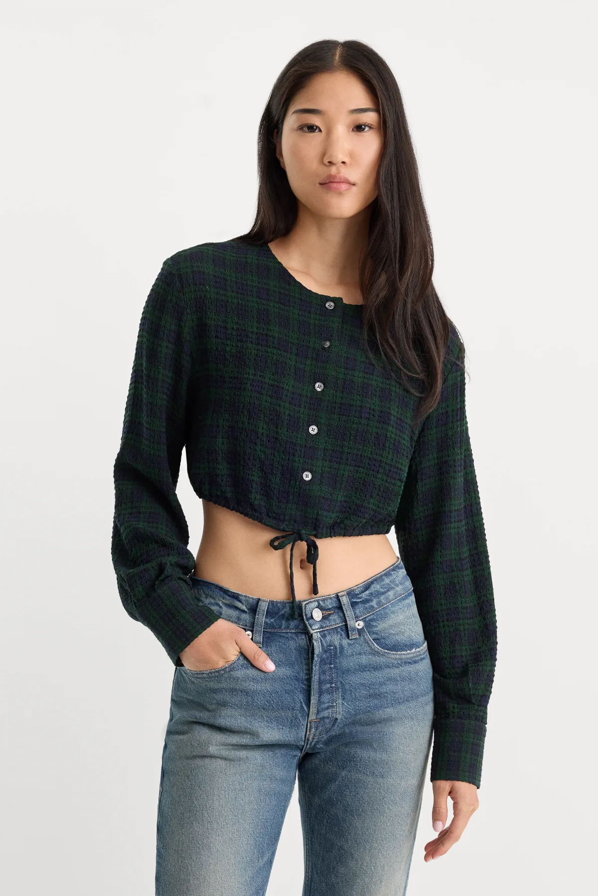 The Crinkle Cinched Shirt by Khloé Kardashian by GOOD AMERICAN