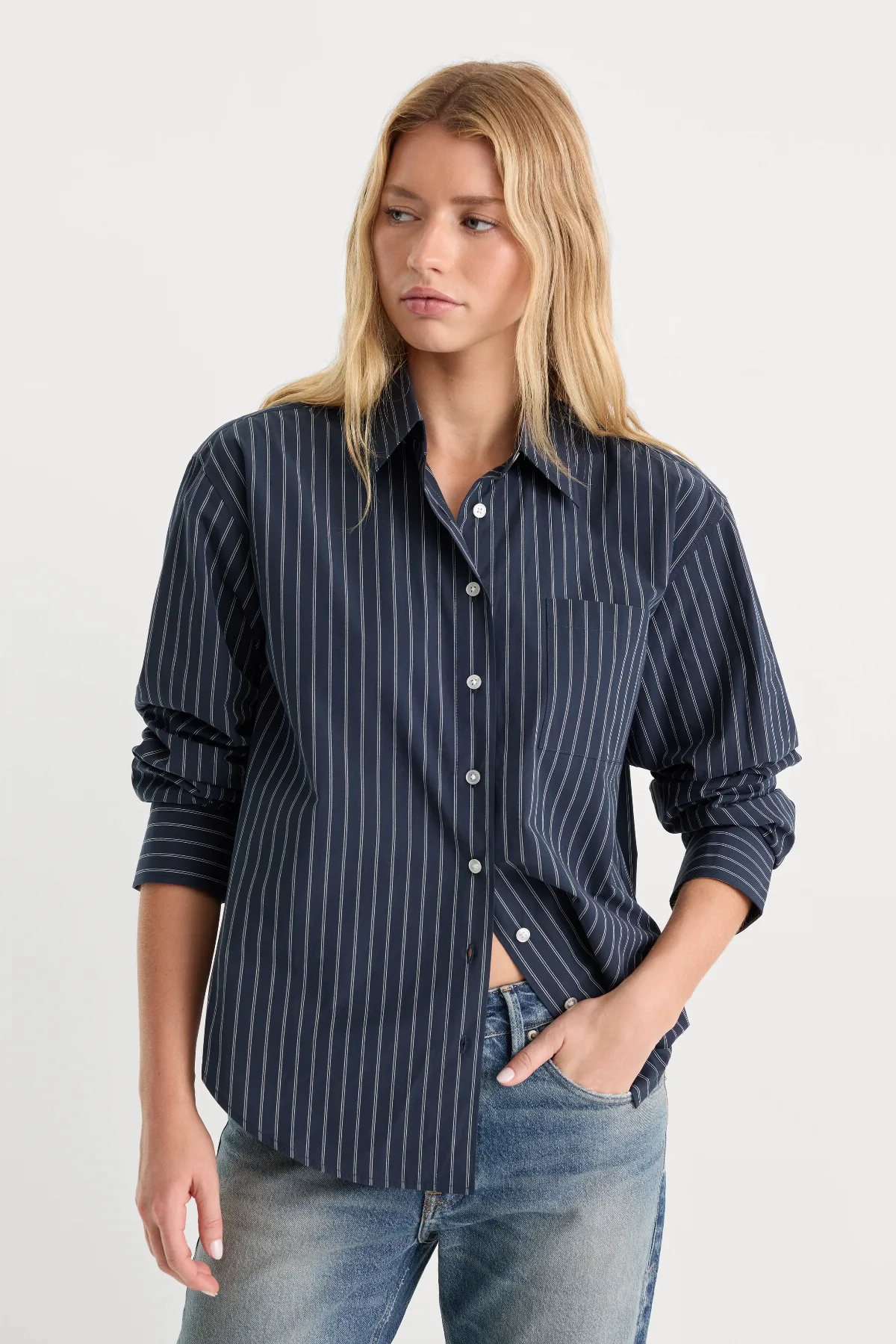 The Poplin Easy Shirt by Khloé Kardashian by GOOD AMERICAN