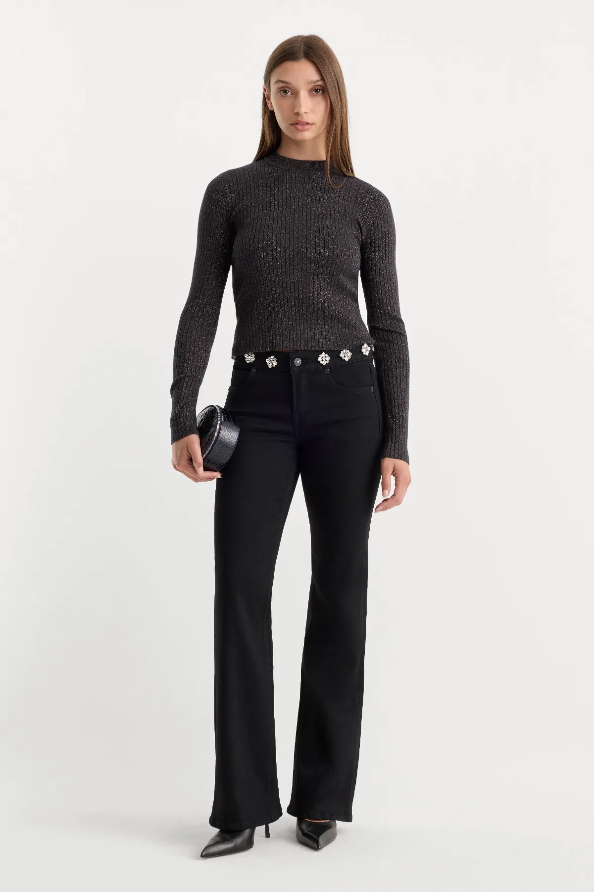 Embellished Good Low Rise Bootcut Jeans by Khloé Kardashian by GOOD AMERICAN