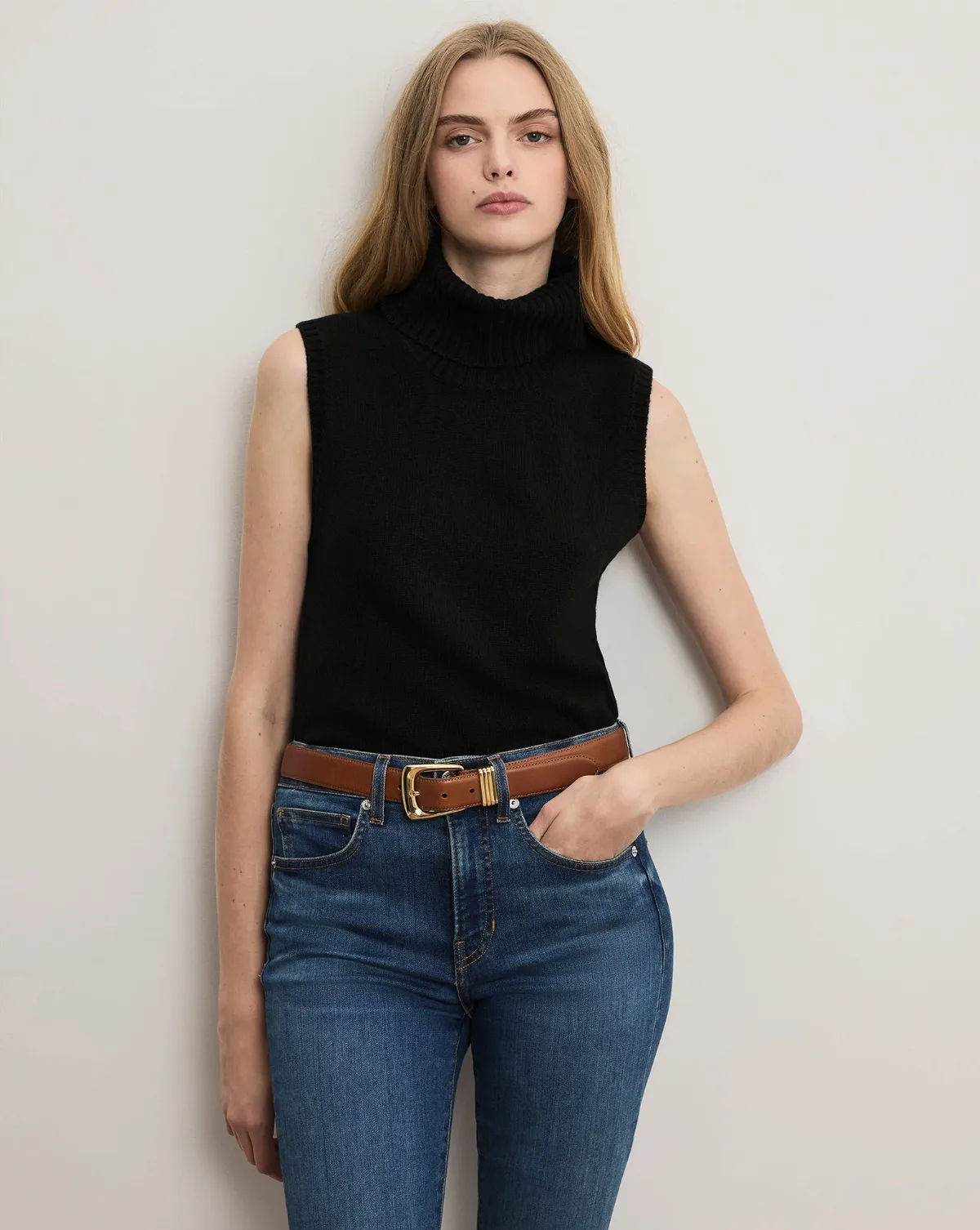 Mazzy Cashmere Sleeveless Sweater by Veronica Beard