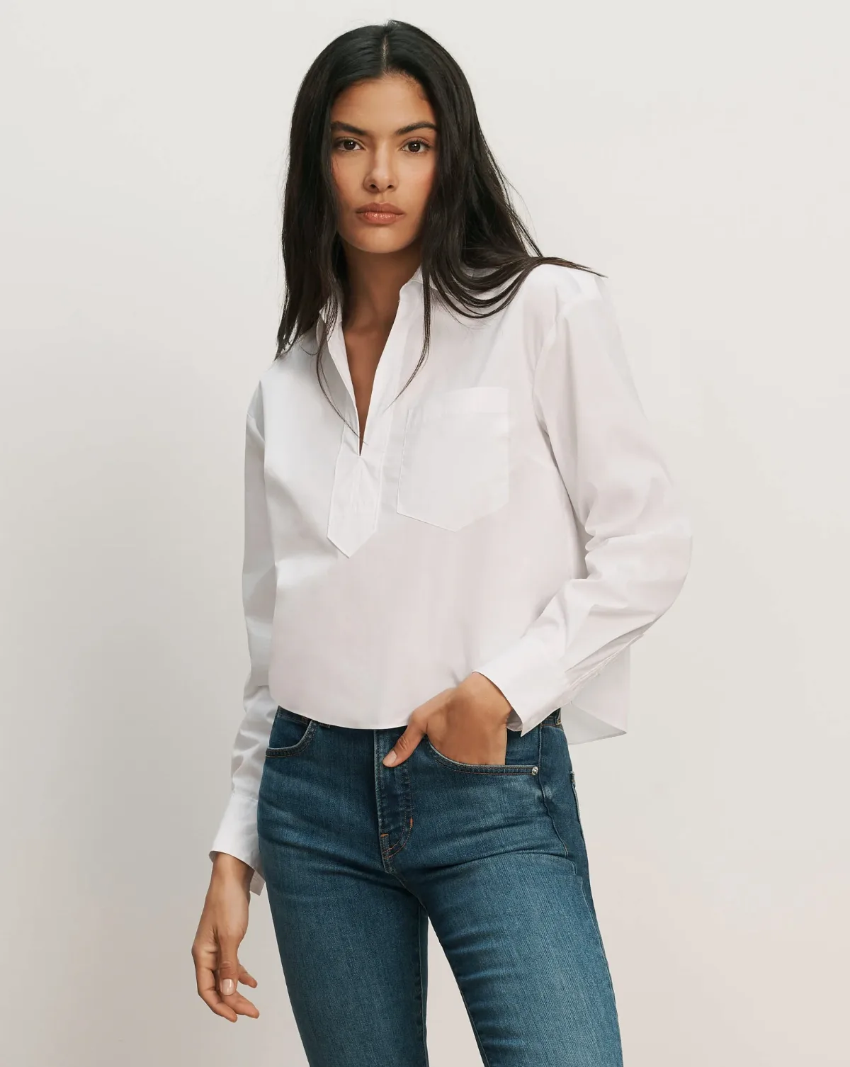Khai Poplin Top by Veronica Beard