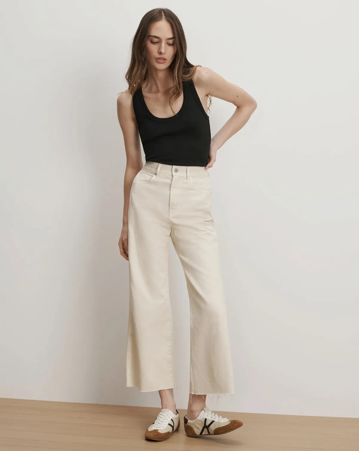 Taylor Cropped Wide-Leg Jean by Veronica Beard