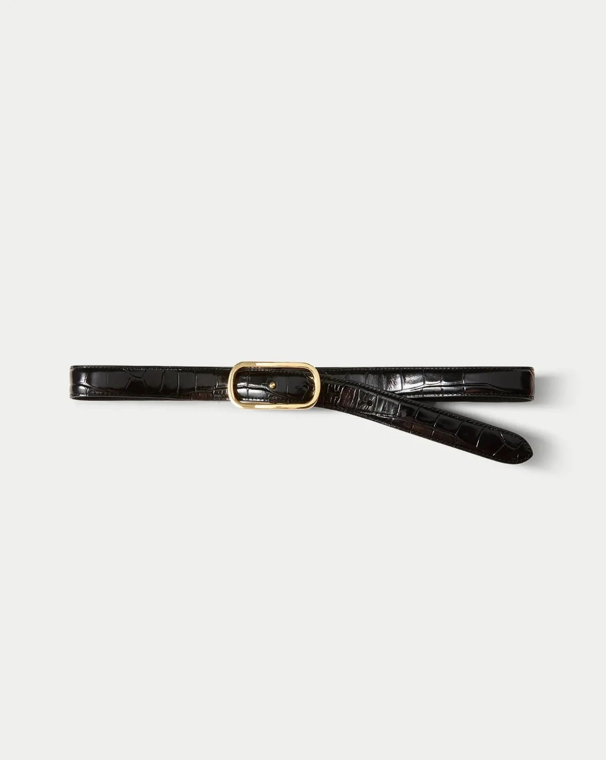 Loop Croc-Embossed Belt by Veronica Beard