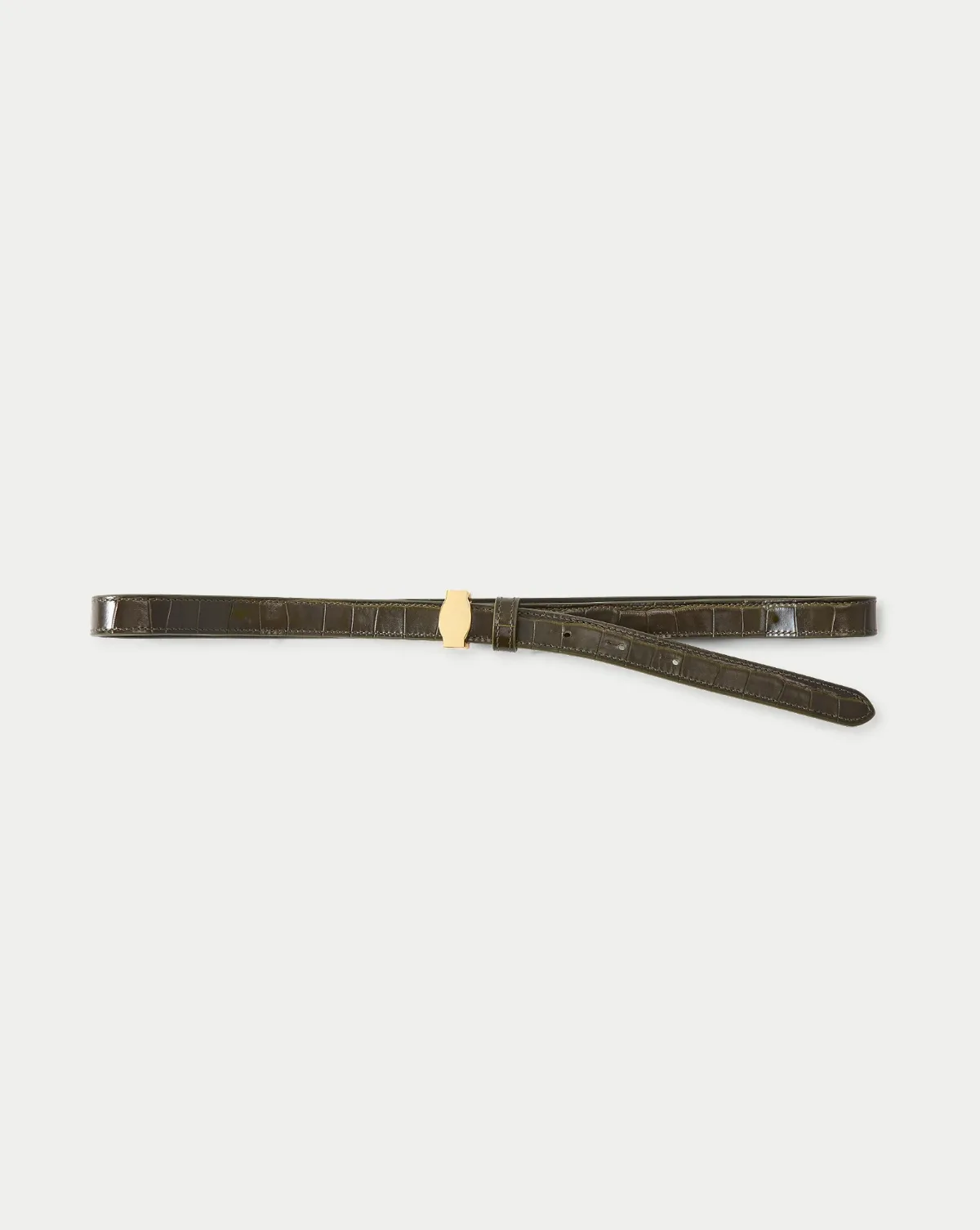 Dash Croc-Embossed Belt by Veronica Beard