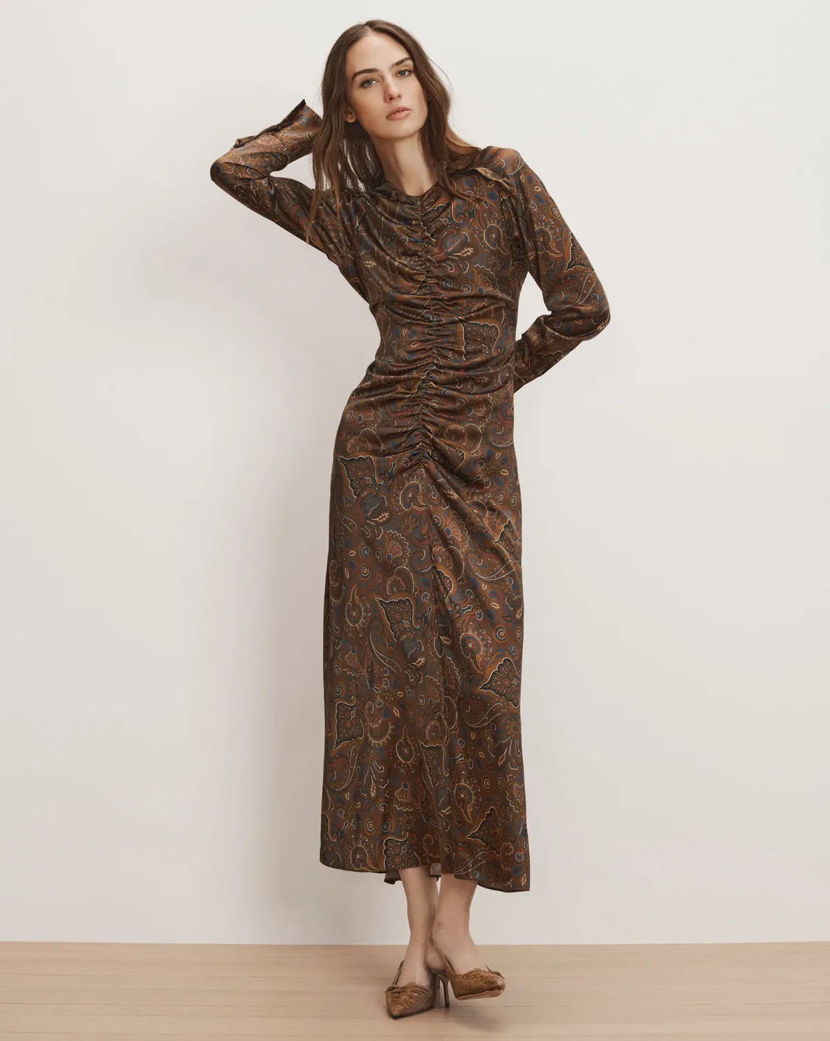 Irma Stretch-Silk Midi Dress by Veronica Beard