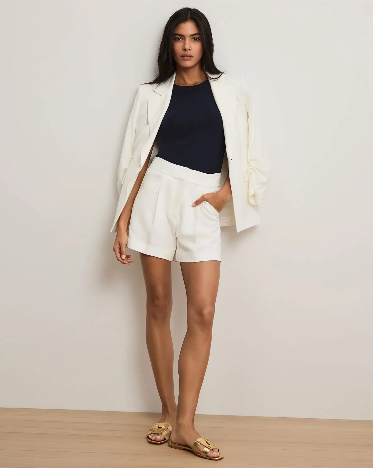 Marbeau Pleated Short by Veronica Beard
