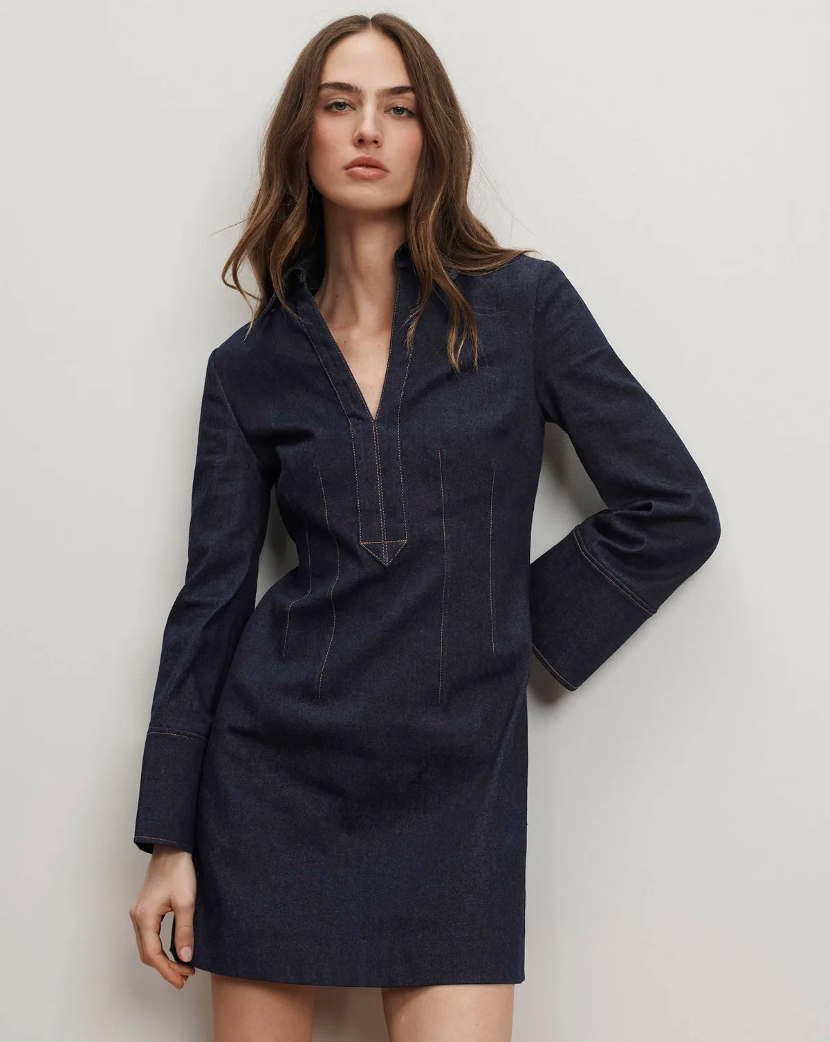 Raymond Denim Mini Dress by Veronica Beard