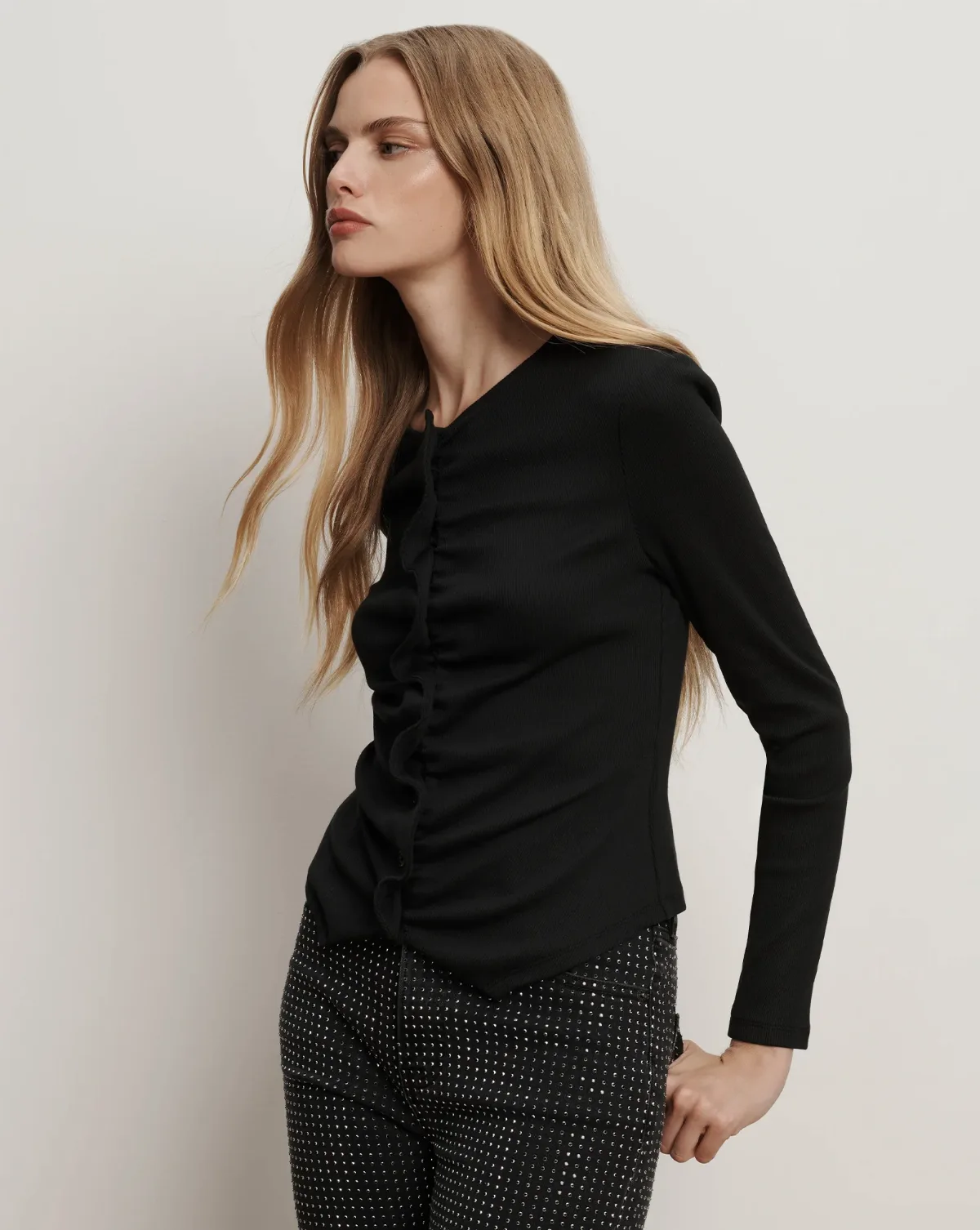 Jasminah Button-Front Top by Veronica Beard