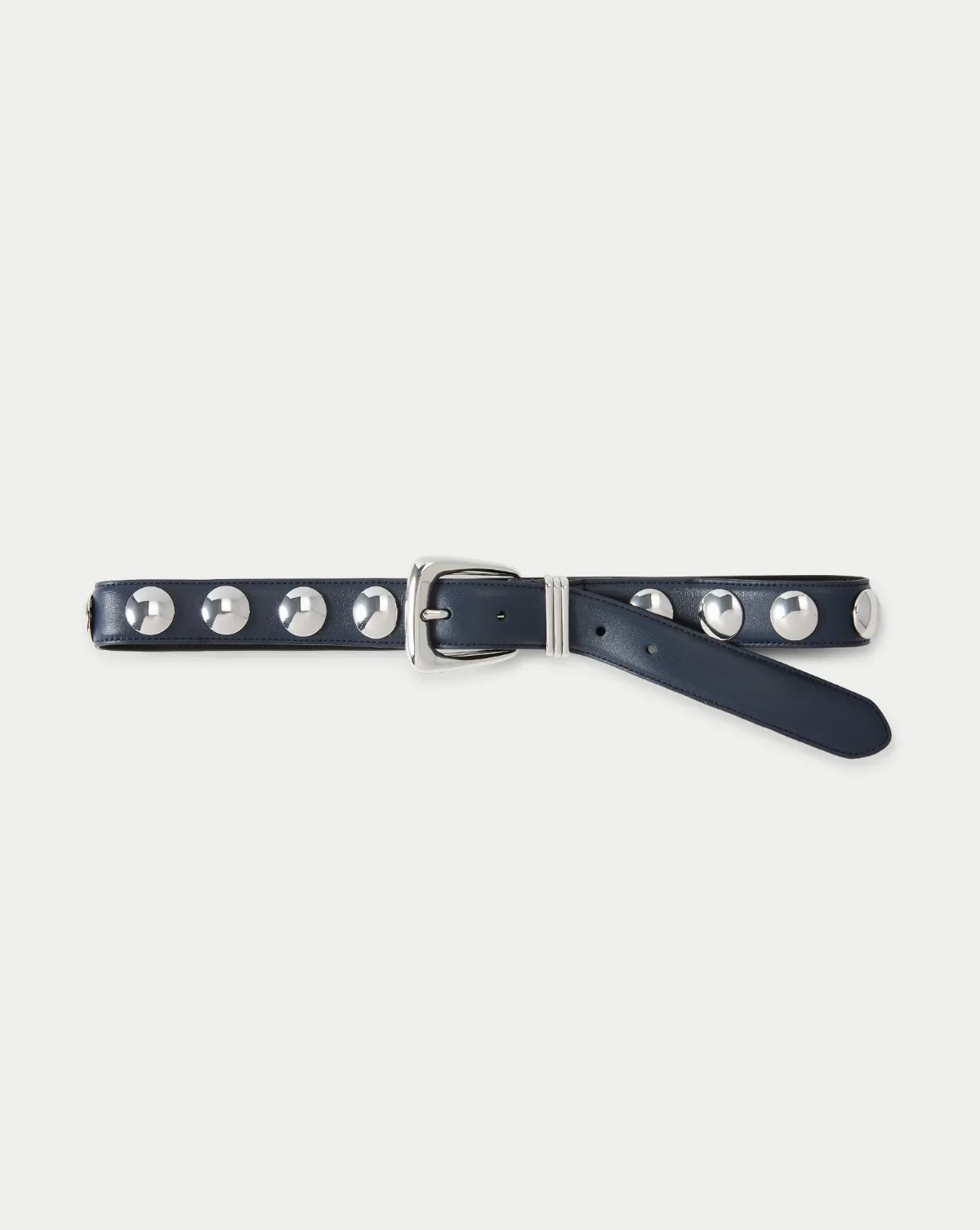 Arch Studded Leather Belt by Veronica Beard