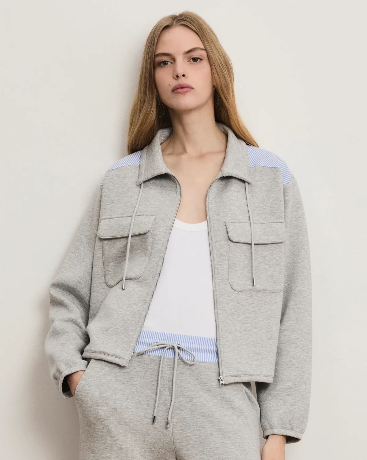 Stellant Stretch-Scuba Jacket by Veronica Beard
