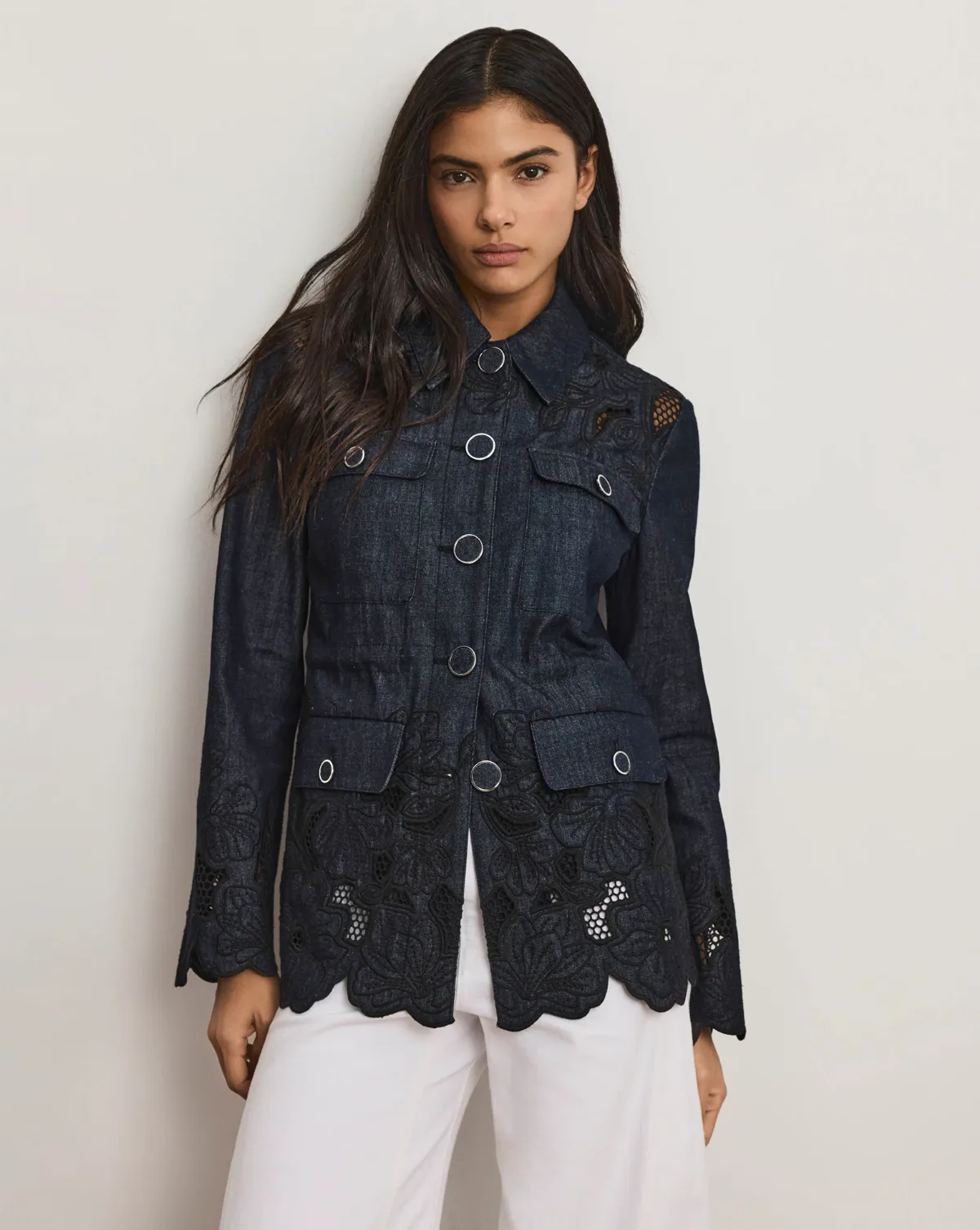Kiki Eyelet Jacket by Veronica Beard