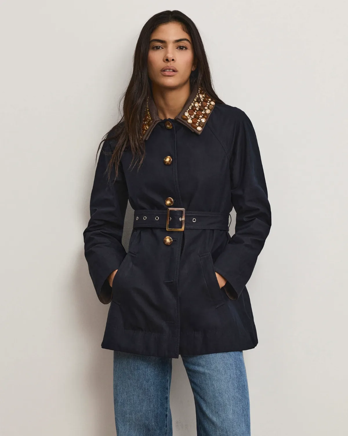 Langham Belted Dickey Coat by Veronica Beard