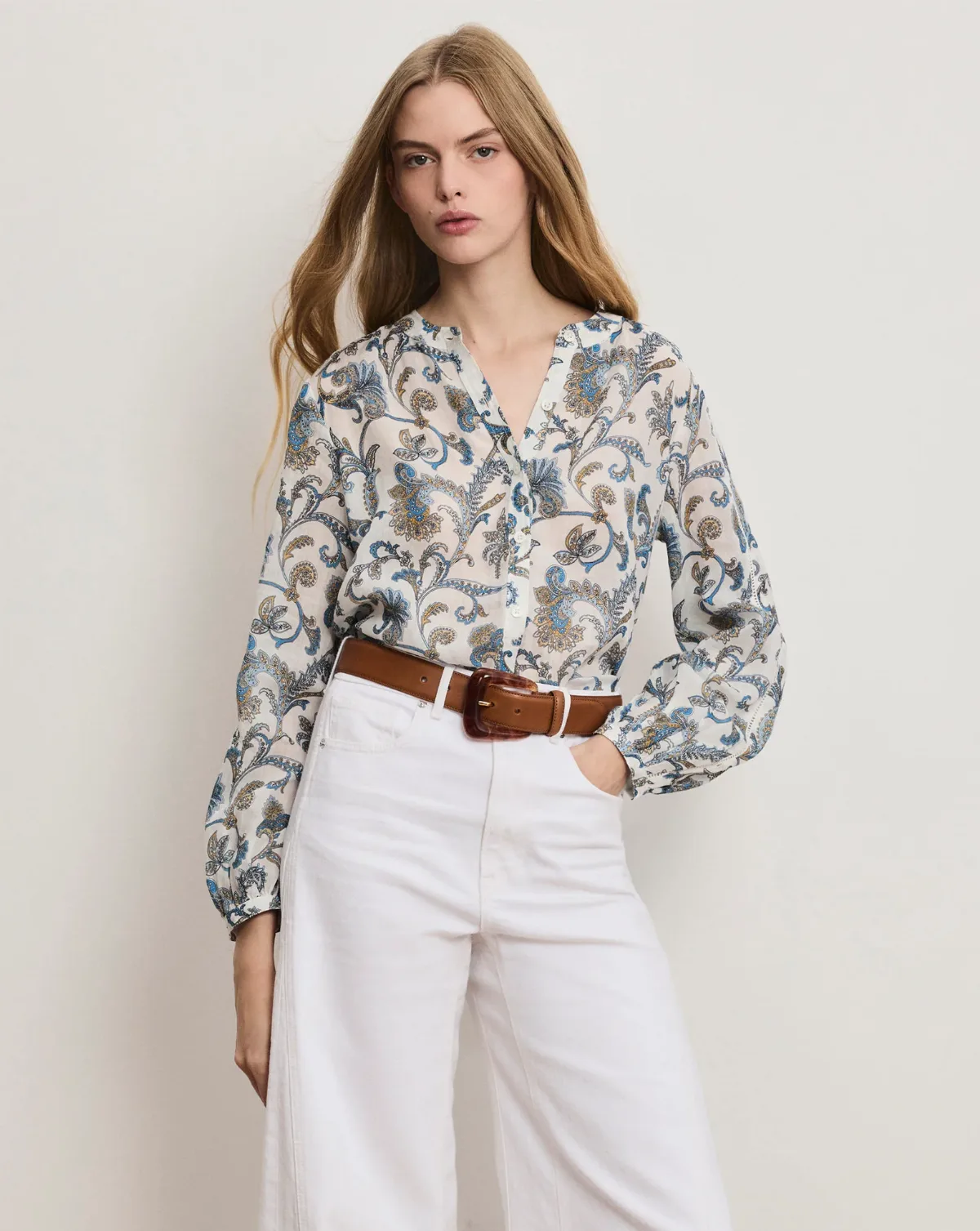 Soleil Paisley Blouse by Veronica Beard
