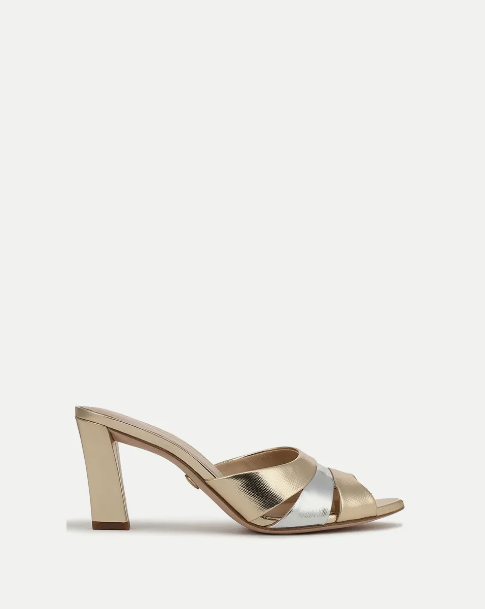 Cassiel Metallic Slide Sandal by Veronica Beard