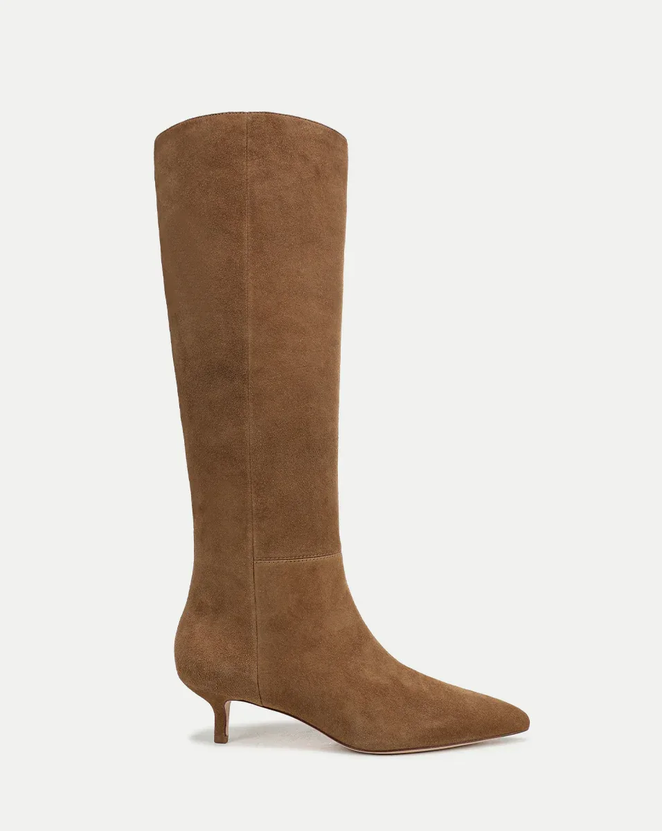 Lisa Kitten-Heel Boot Wide-Calf by Veronica Beard
