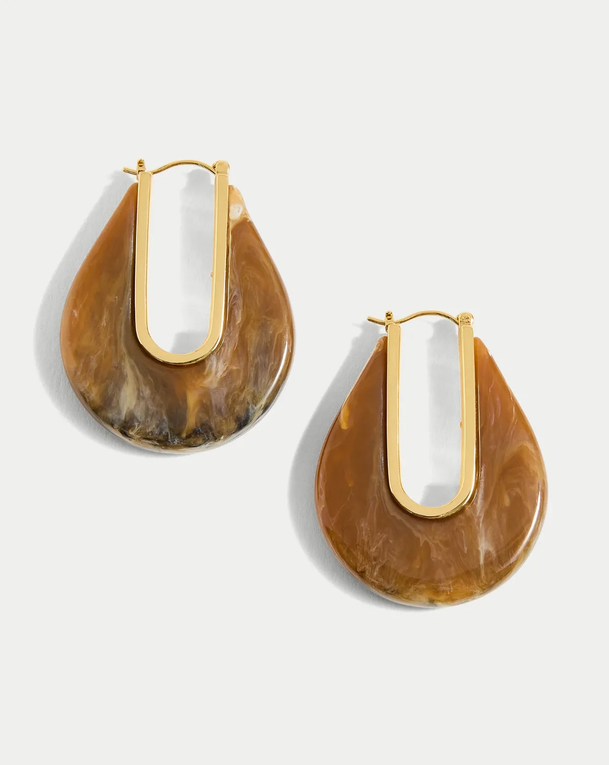 Resin Drop Hoop Earring by Veronica Beard