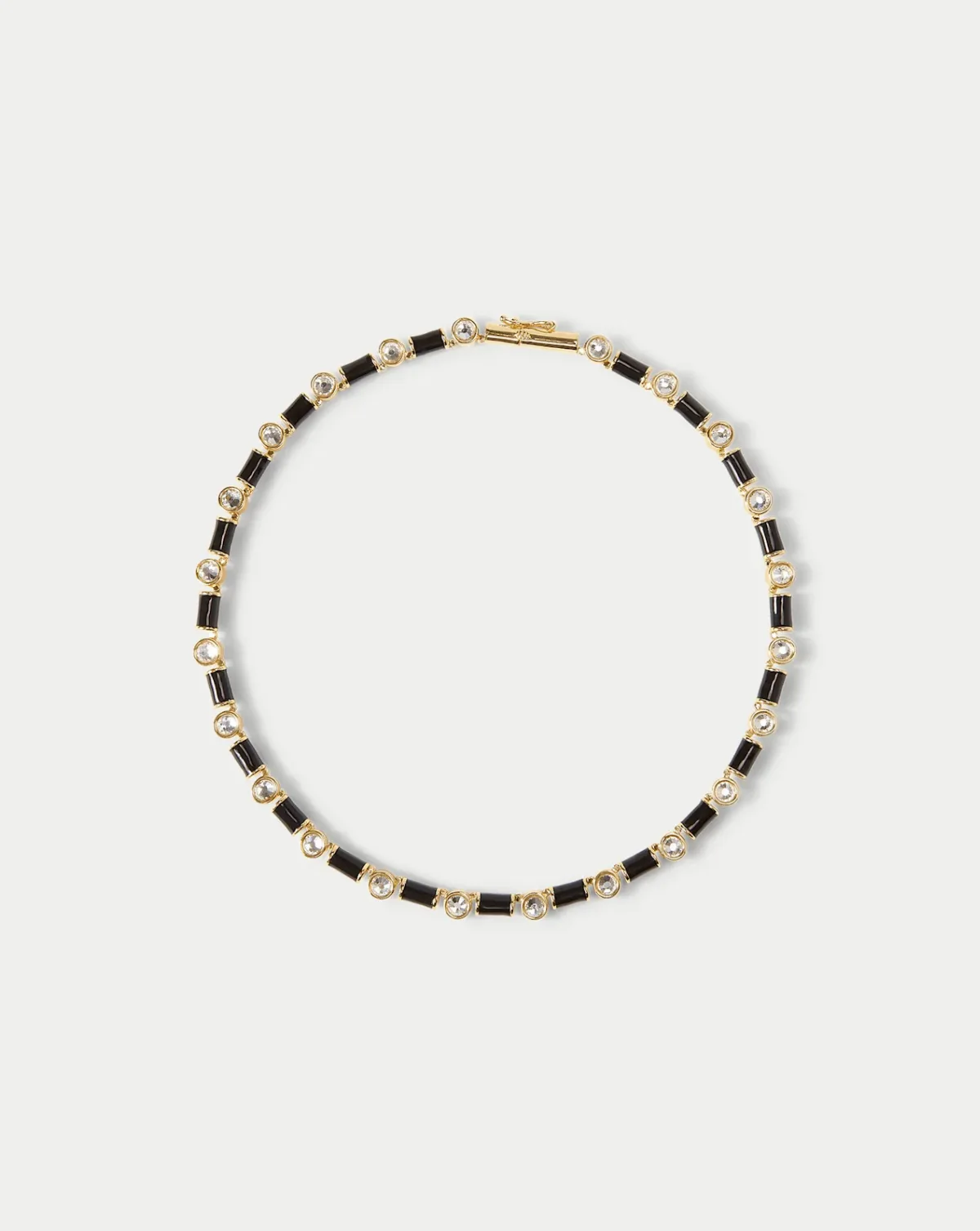 Enamel and Crystal Barrel Necklace by Veronica Beard