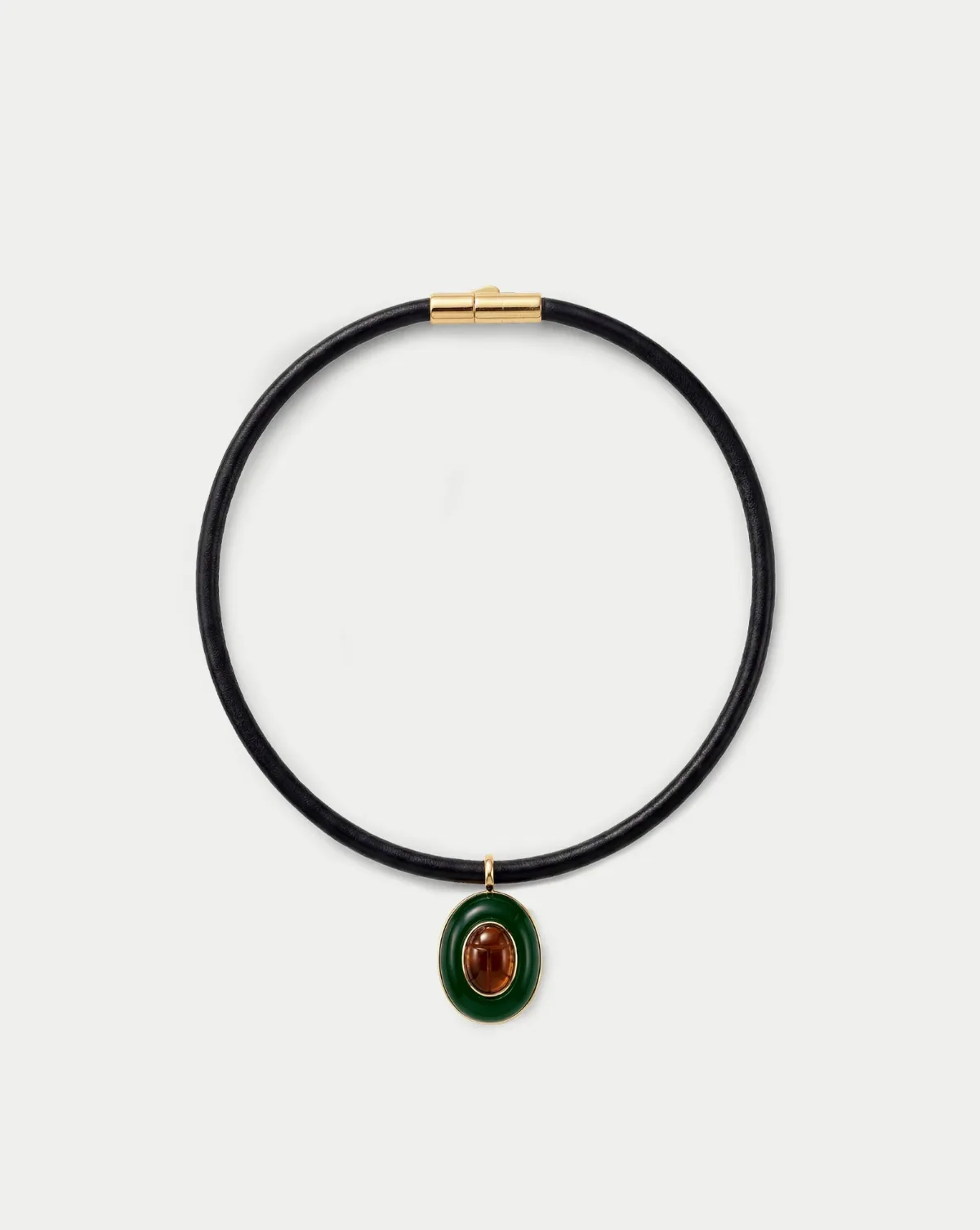Tigers Eye Pendant Necklace by Veronica Beard