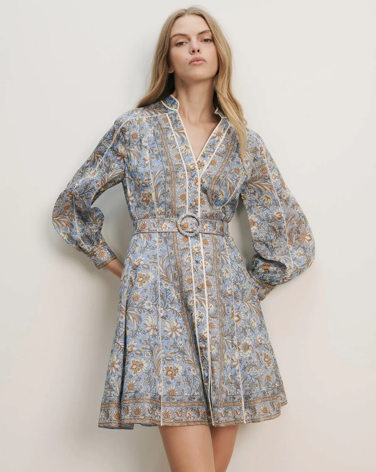 Kumar Belted Mini Dress by Veronica Beard