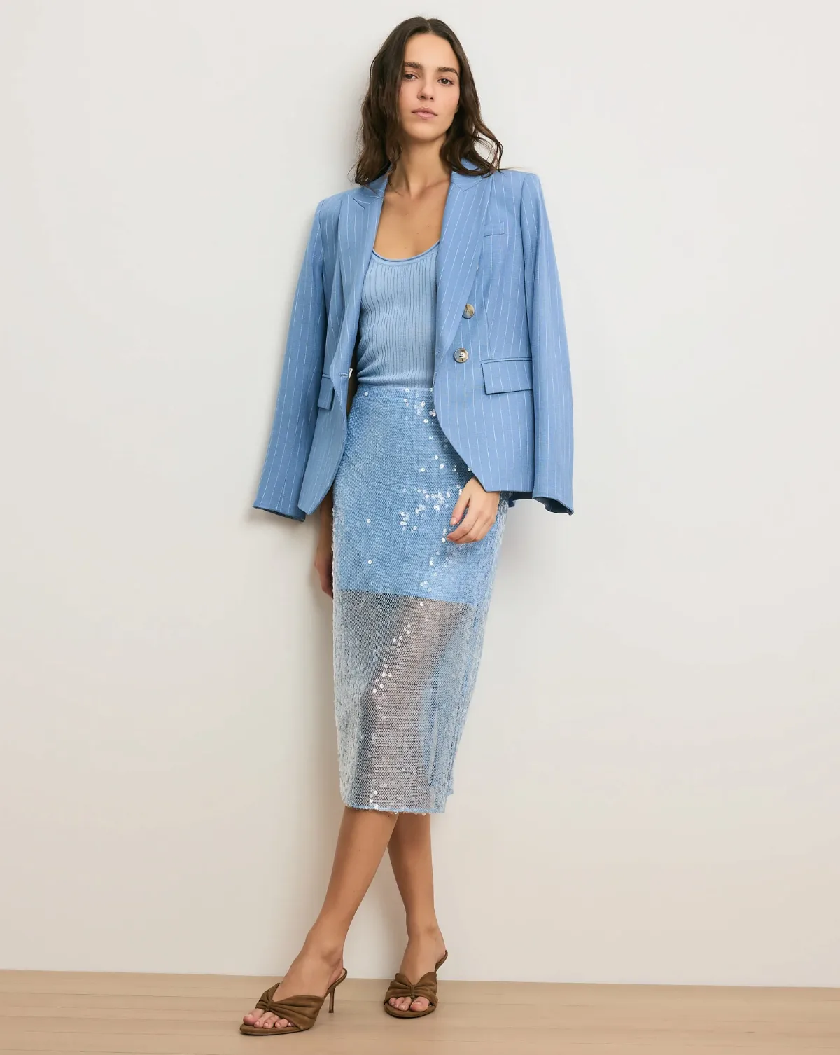 Allora Sequin Midi Skirt by Veronica Beard