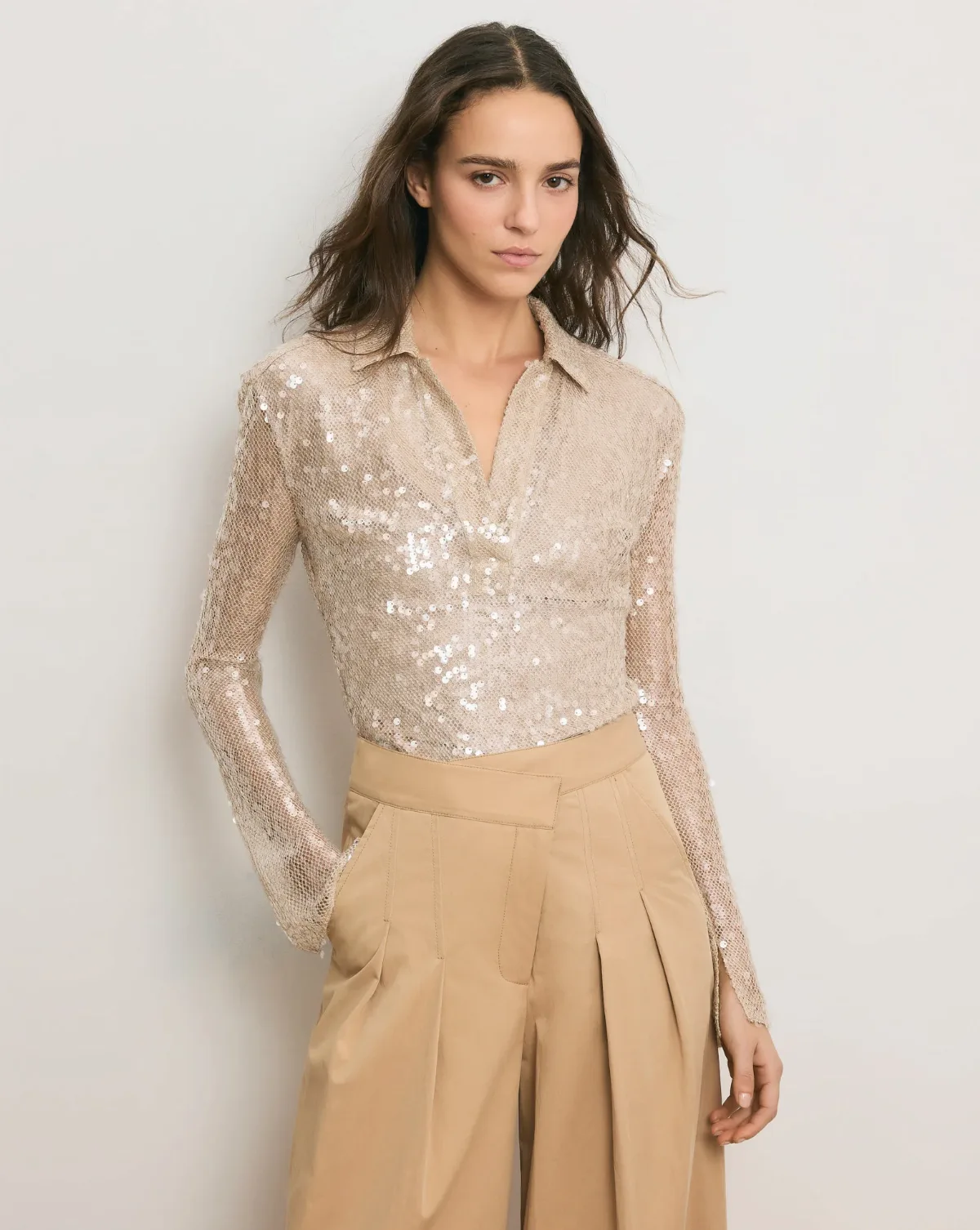 Meryl Sequin Blouse by Veronica Beard