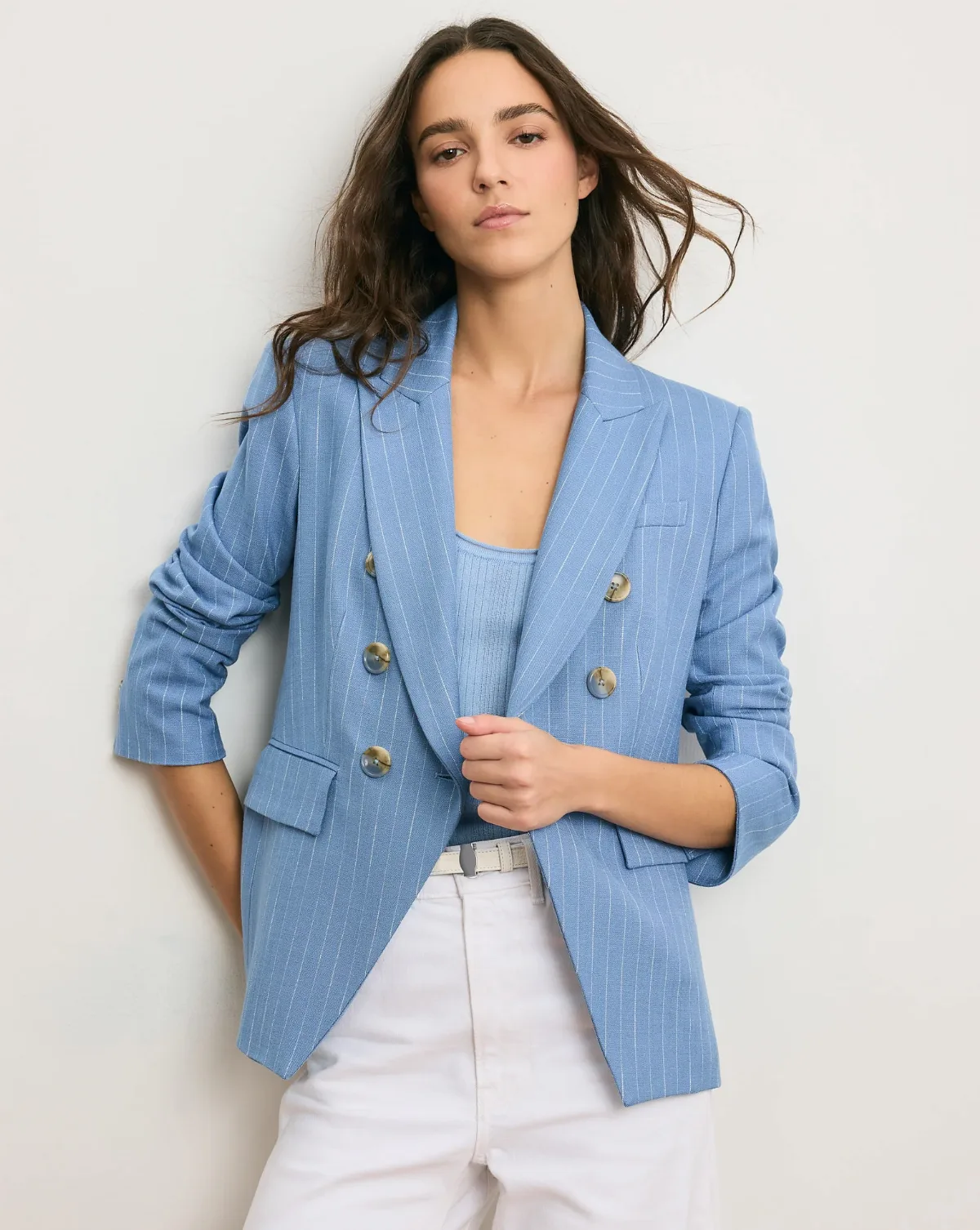 Miller Pinstripe Dickey Jacket by Veronica Beard