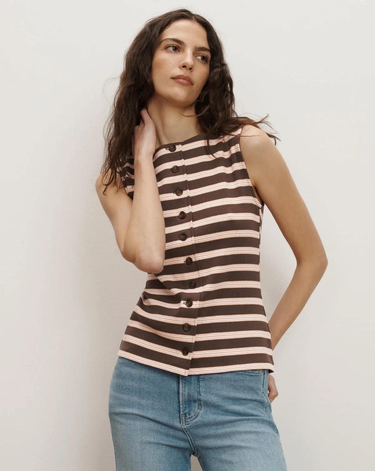 Uma Ribbed Vest by Veronica Beard