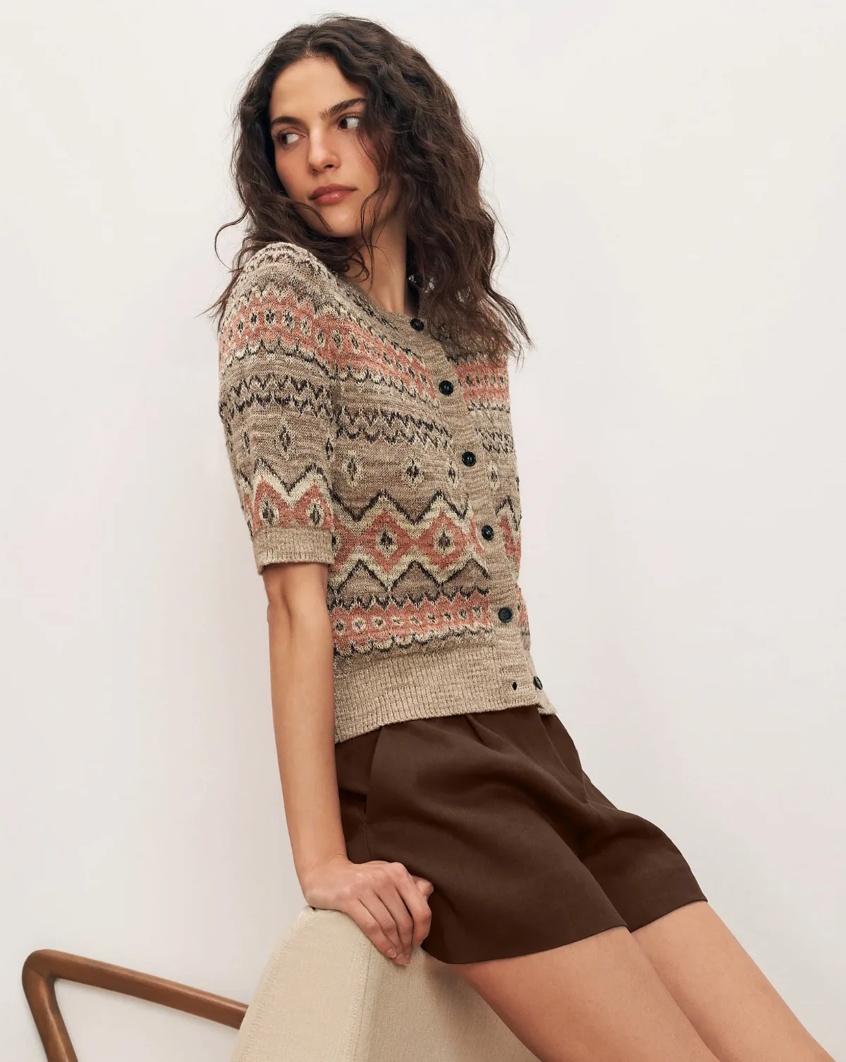 Shana Printed Cardigan by Veronica Beard