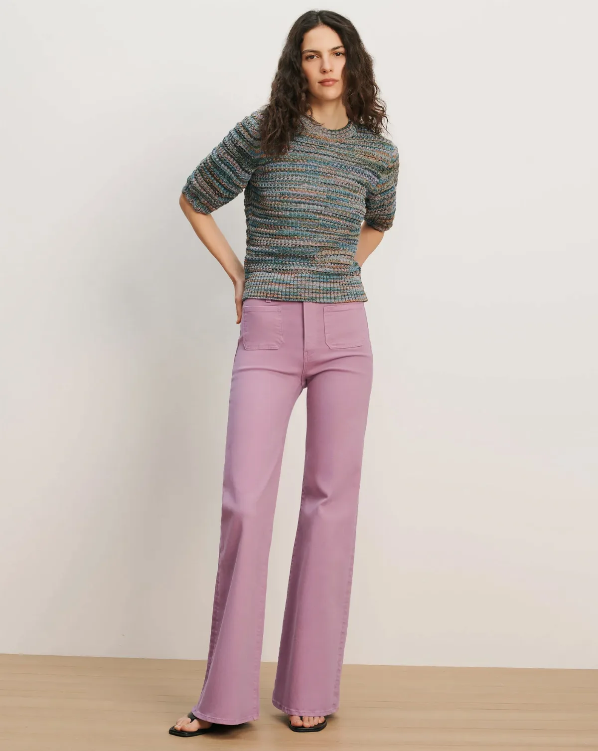 Joplin Patch-Pocket Flare Jean by Veronica Beard