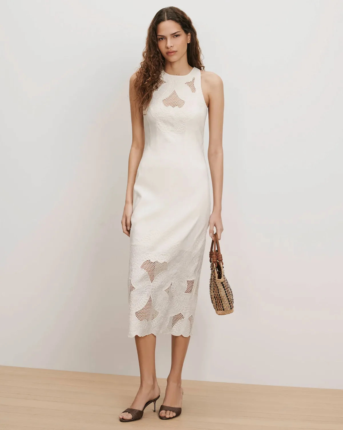 Upten Eyelet Midi Dress by Veronica Beard