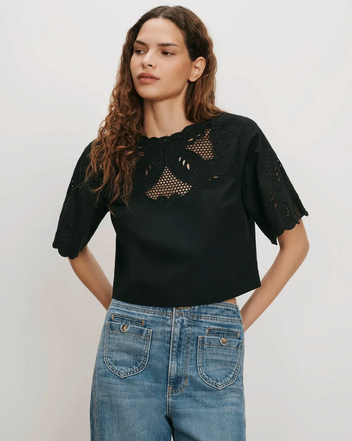 Errol Embroidered Top by Veronica Beard