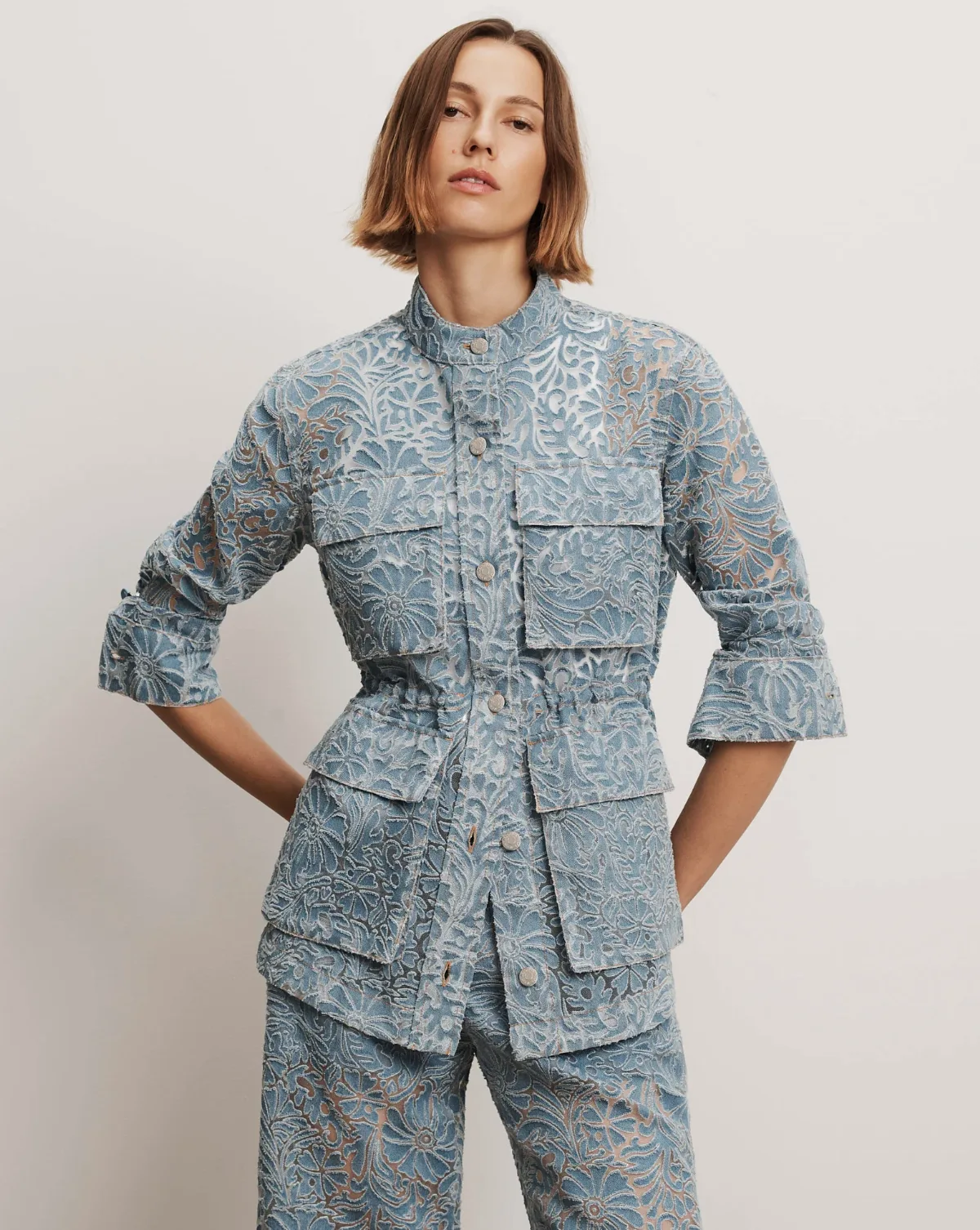Lane Burnout Denim Jacket by Veronica Beard