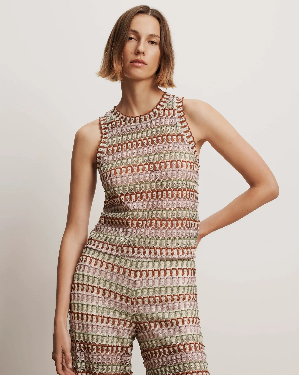 Rhett Crochet Tank Top by Veronica Beard