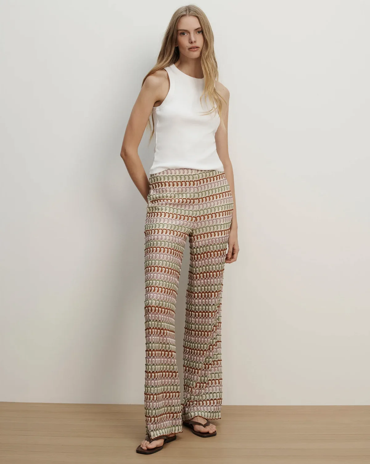 Fatima Crochet Wide-Leg Pant by Veronica Beard