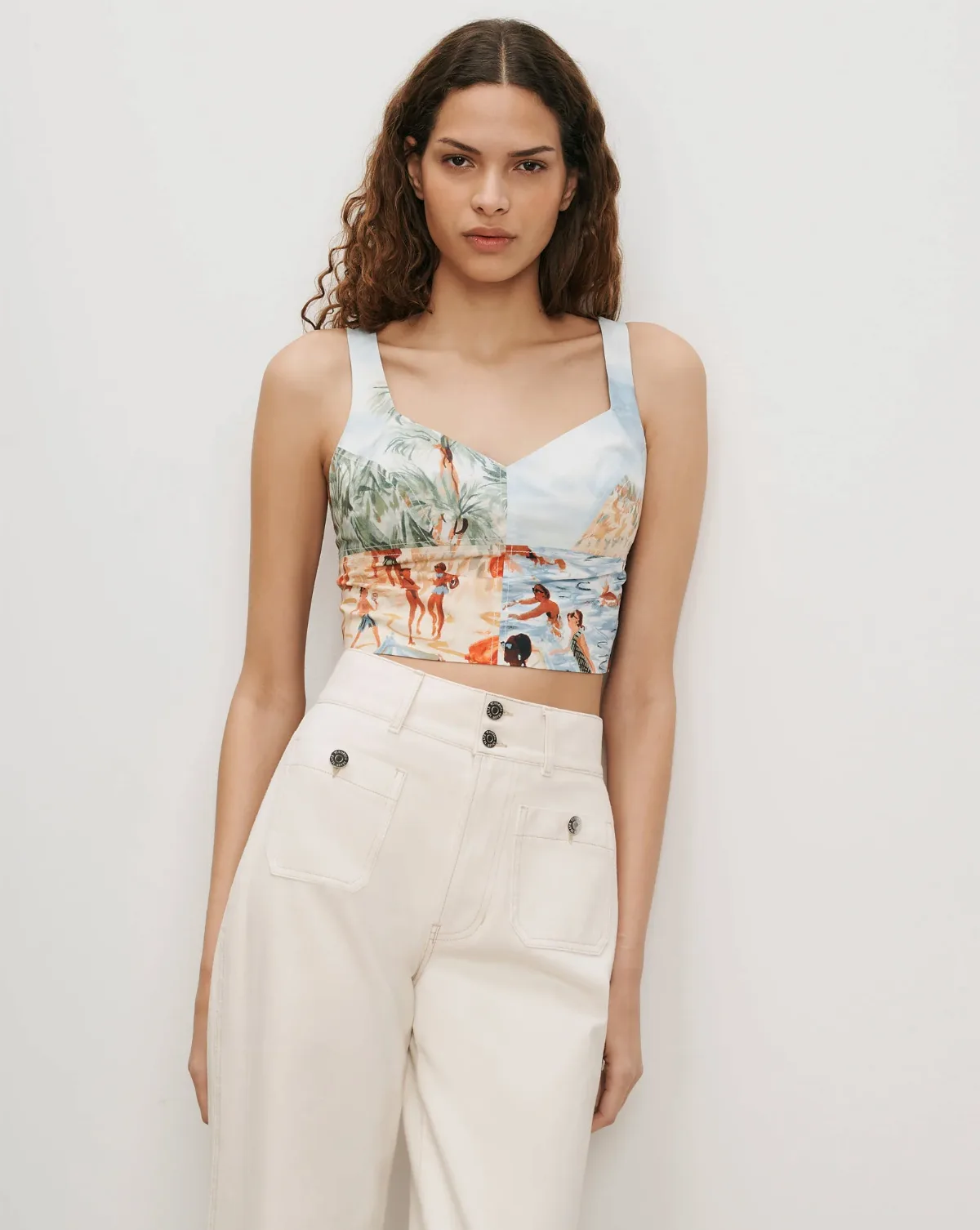 Vonette Printed Tank Top by Veronica Beard