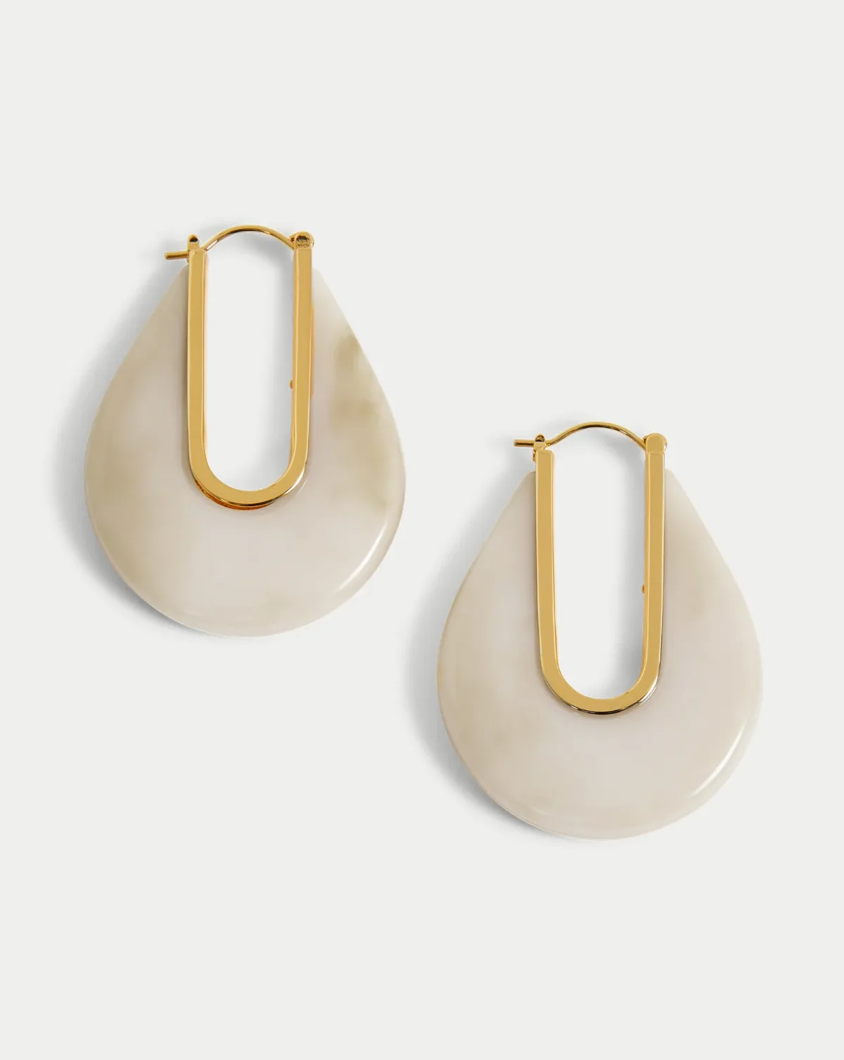 Resin Drop Hoop Earring