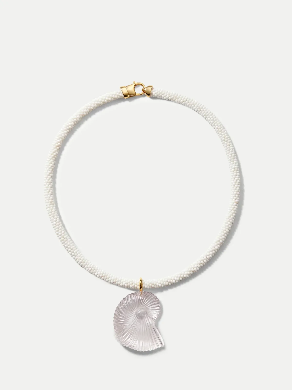 Nautilus Shell Beaded Necklace by Veronica Beard