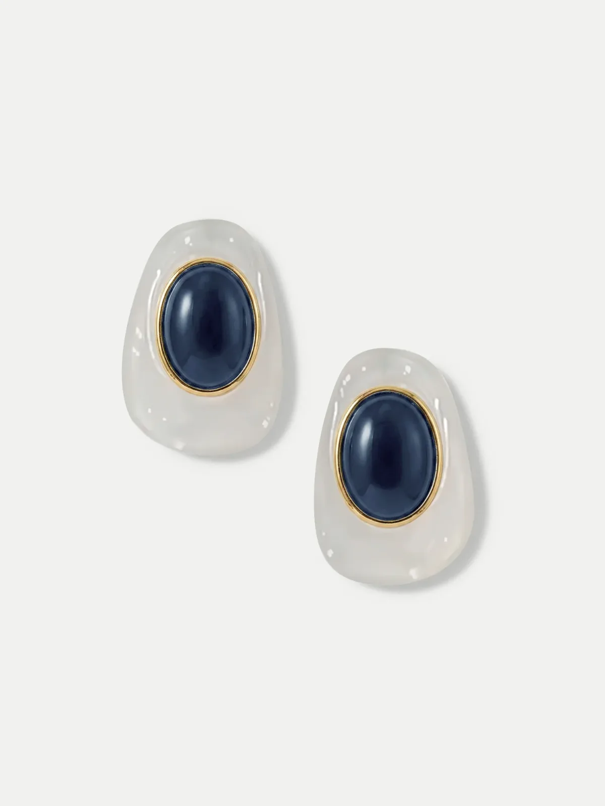 Tigers Eye Cabochon Earring by Veronica Beard
