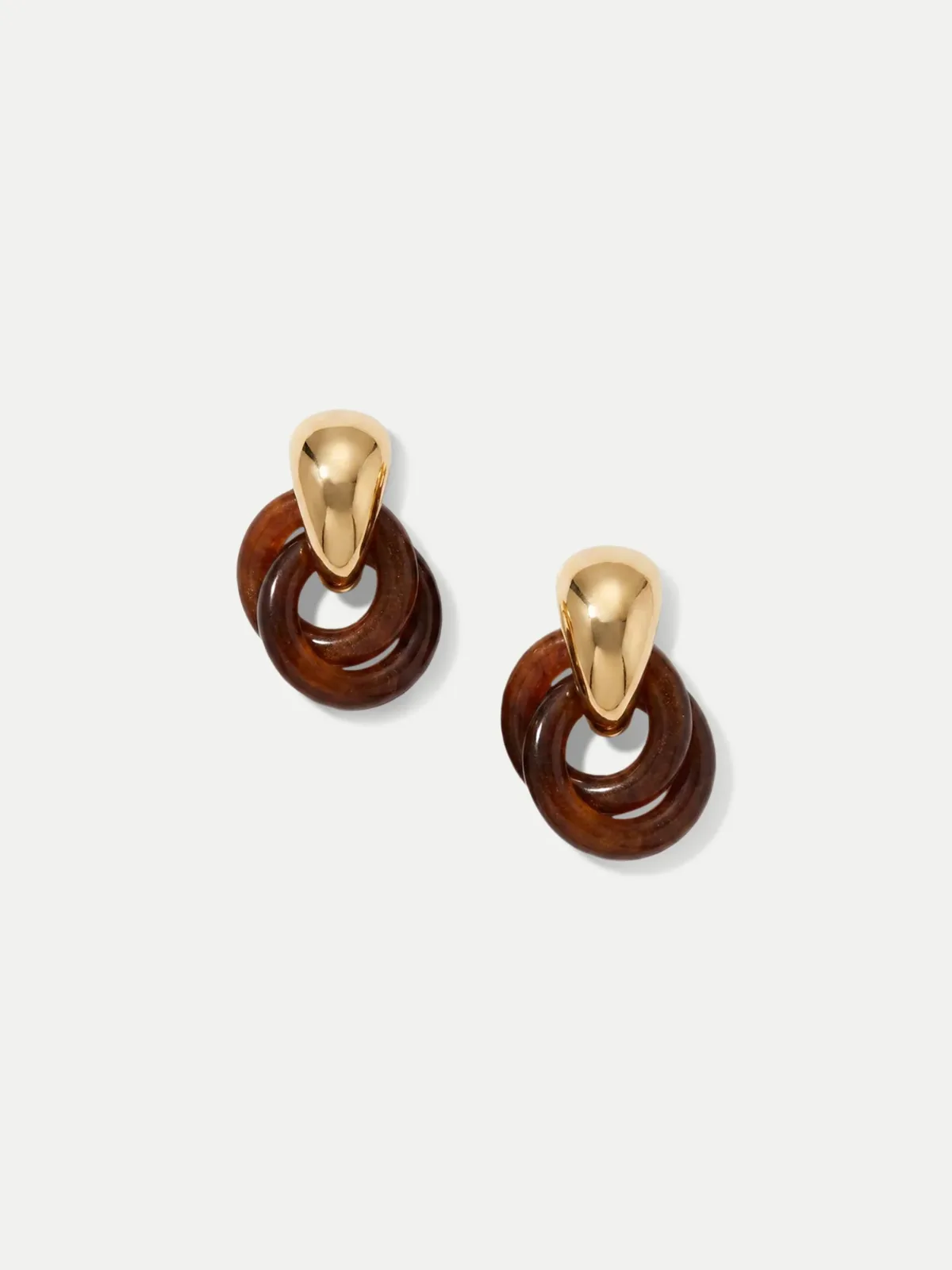Resin Link Drop Hoop Earring by Veronica Beard